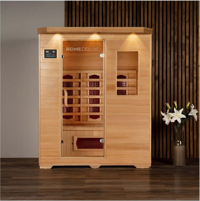 HOME DELUXE Infrarotkabine REDSUN L für 3 Personen, Farbe: Braun, B/T: 153 x 110 cm - Bild 1