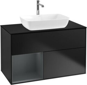 V&B Waschtischunterschrank Finion 100 in Blau lackiert, B/T/H: 100 x 50,1 x 50,1 cm - Bild 1
