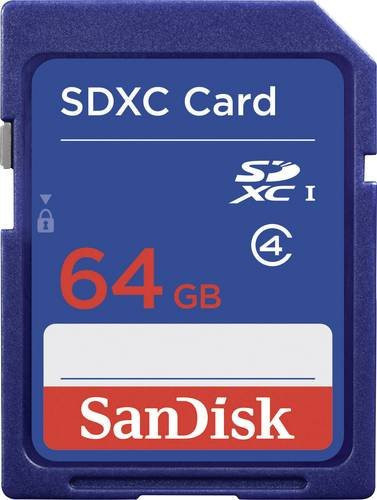 SanDisk SDXC Speicherkarte 64GB Class 4 in Blau - Bild 1