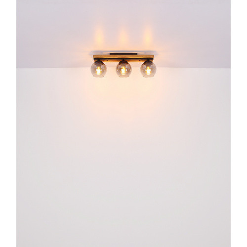 Globo Lighting Deckenleuchte CONNI in Schwarz mit Glas, E27, 25W, B/T/H: 60 x 15 x 20,5 cm - Bild 2