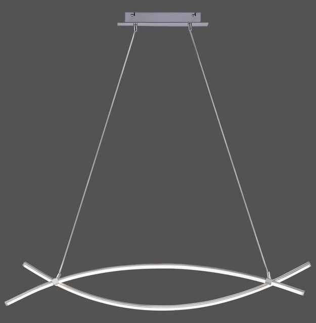 Just Light LED-Pendelleuchte Maja aus Stahl in Silber, B: 100 cm, T: 8 cm - Bild 1