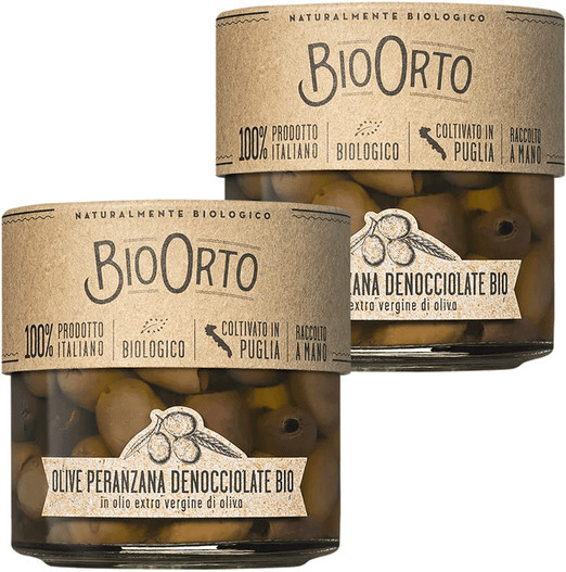 Bio Orto Peranzana Oliven in Olivenöl Bio 2 x 180 g - Bild 1
