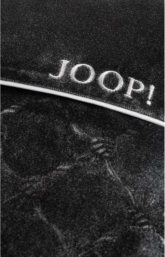 Joop Kissenhülle Scene in Anthrazit mit grafischem Design aus Samt und Polyester - Bild 2