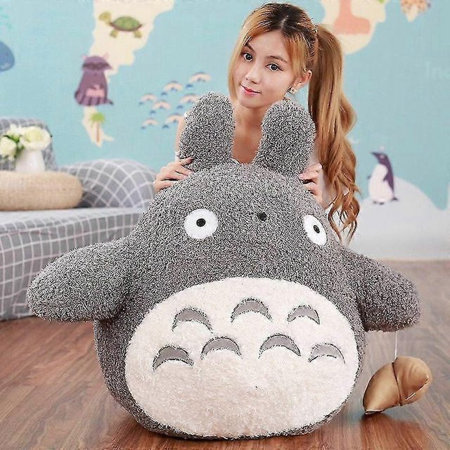 QUURYAZE Totoro Plüschtier und Kissen aus PP-Baumwolle für Mädchen und Kinder, 50 cm - Bild 1