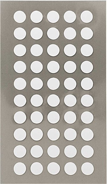 Rico Design Paper Poetry Office Sticker Punkte in Weiß, Durchmesser: 8 mm, 4 Bogen - Bild 1