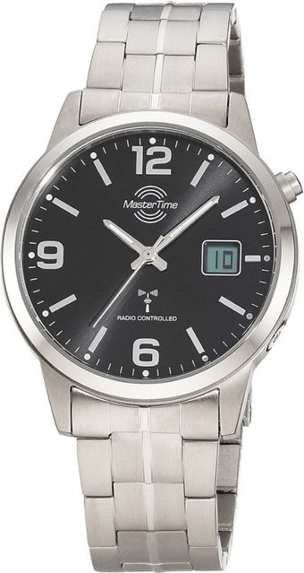Master Time Herrenuhr Funk, Quarz, Titan, 40 mm, Schwarz, 5 ATM - Bild 1