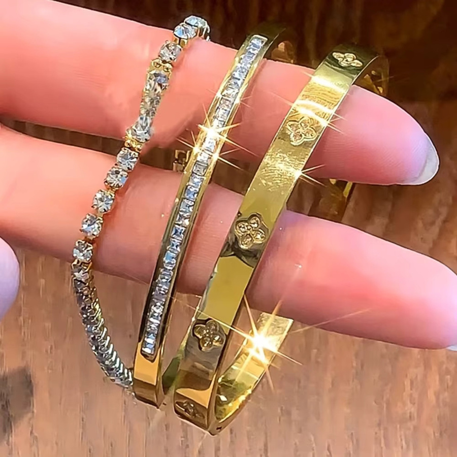 ZAKOL Armbänder Edelstahl, Gold, Zirkonia - Bild 2