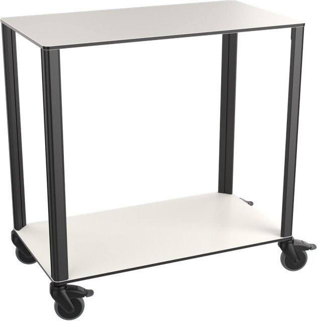 QUATRO Eleganter Servierwagen in Weiß mit Rollen, B/T/H: 90 x 51 x 92 cm - Bild 1