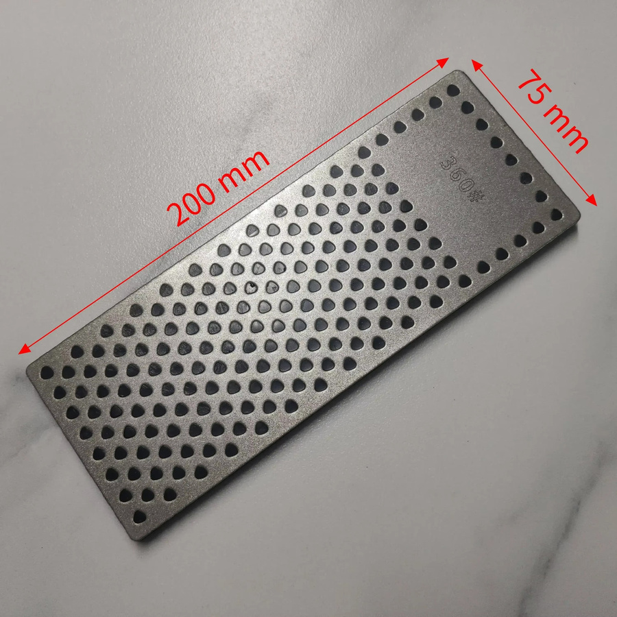 TAIDEA Premium Diamond 2-seitiger Schleifstein für Küchenmesser und Scheren mit 360/600 Körnung in Rot/Grau - Bild 2