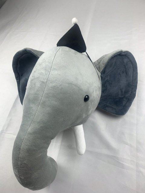 Nordischer Wandbehang Elefant als Wanddekoration in Grau für das Kinderzimmer - Bild 1