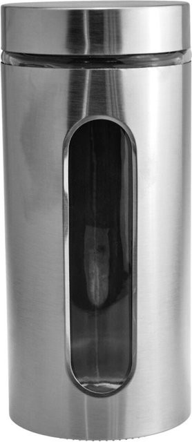 Pocoline Vorratsdose aus Edelstahl und Glas in Silber - Bild 1