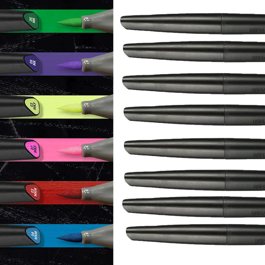 Dspiae 12-Farben-Pinselstift-Set mit wasserbasierten Markern, metallische fluoreszierende Farben für Kunsthandwerk und Zeichnungen, Multicolor - Bild 5