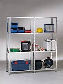 SCHULTE REGALWELT Steckregal-Set mit Anbauregal, Weiß, H 180 cm x B 180 cm x T 50 cm - Bild 2