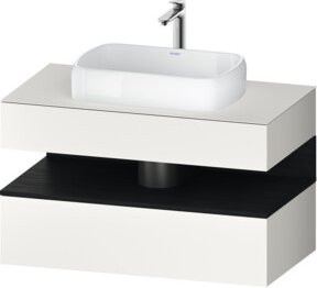 Duravit Waschtischunterschrank Qatego in Weiß und Schwarz, B/T/H: 100 x 55 x 60 cm - Bild 1