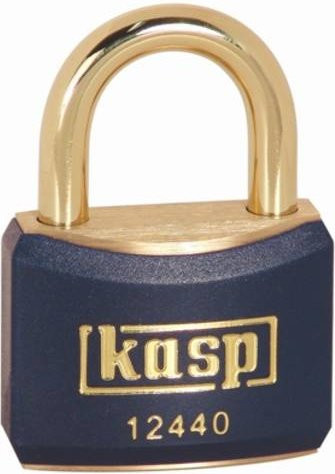 KASP Vorhängeschloss K12440BLUD aus Messing 40mm in Gold und Blau mit Schlüsselschloss - Bild 1