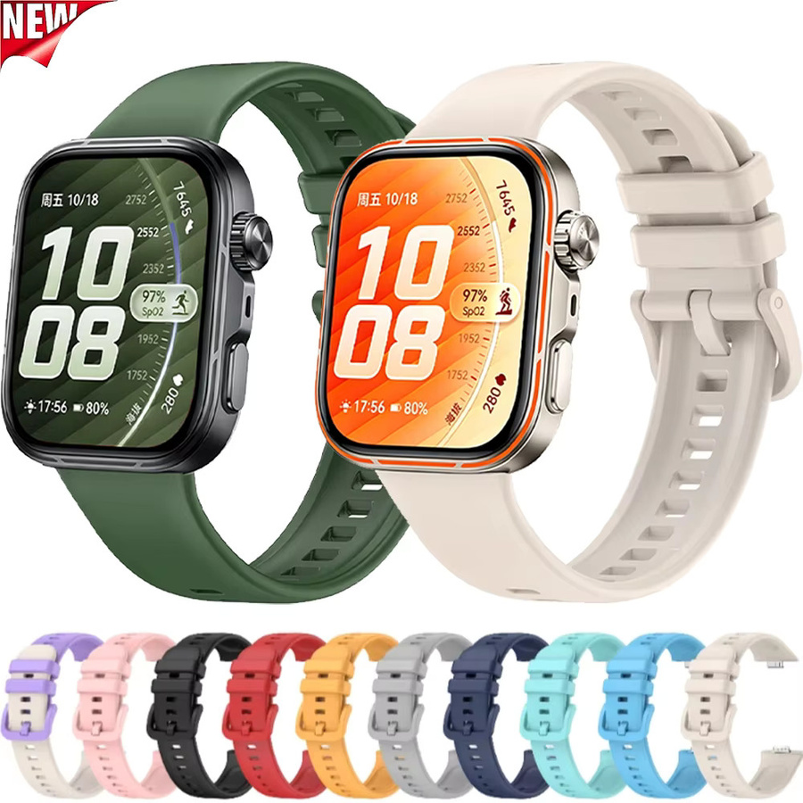 Huawei Uhrenarmband Silikon, Weiß, Unisex - Bild 3