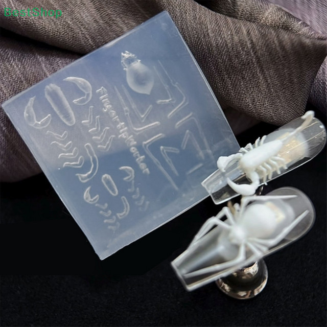 HNKMP Nagelform 3D Silikon Spinne Skorpion, Transparente Maniküre Vorlage - Bild 1