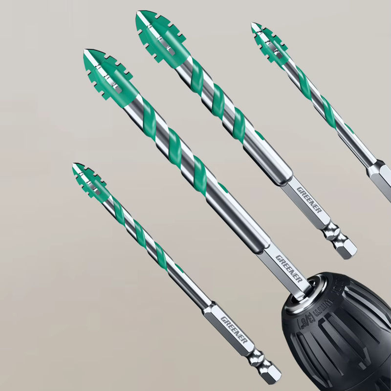 Stookits 4er Set Vierblatt-Exzenterbohrer aus hochhartem Material für Beton und Fliesen - Bild 3
