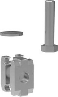 ABB XLP2/3 Doppelprismenklemme 1SEP407956R0001 Einspeiseklemme für Kabelquerschnitt 2x35-150mm² in Silber - Bild 1