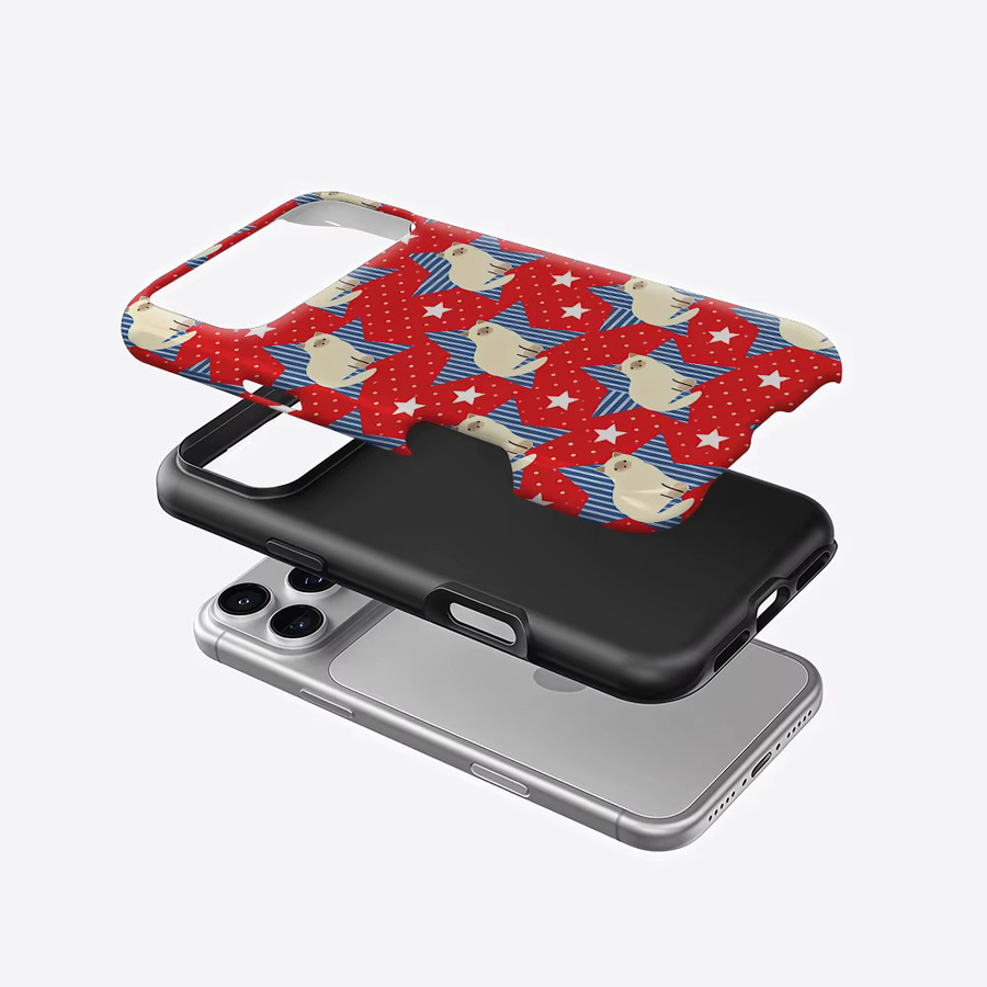 Aurea Case Matte Bumper MagSafe Schutzhülle für iPhone 13 bis 17 Pro Max mit Siamesische Katze Stern Design in Multicolour - Bild 2