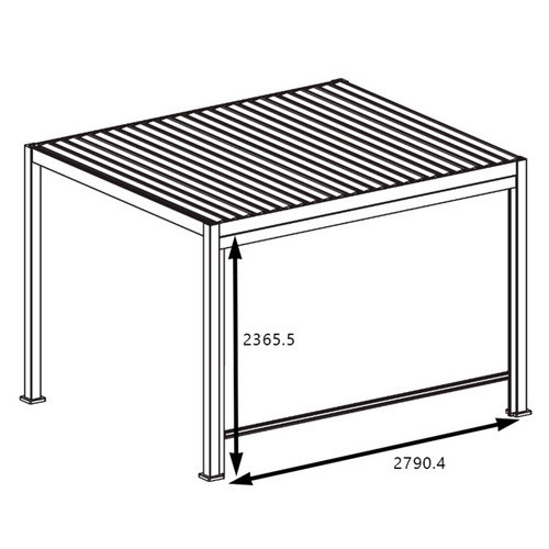 Mr. GARDENER Pergola-Sonnenrollo in Hellgrau, Breite: 300 cm, Höhe: 235 cm - Bild 2