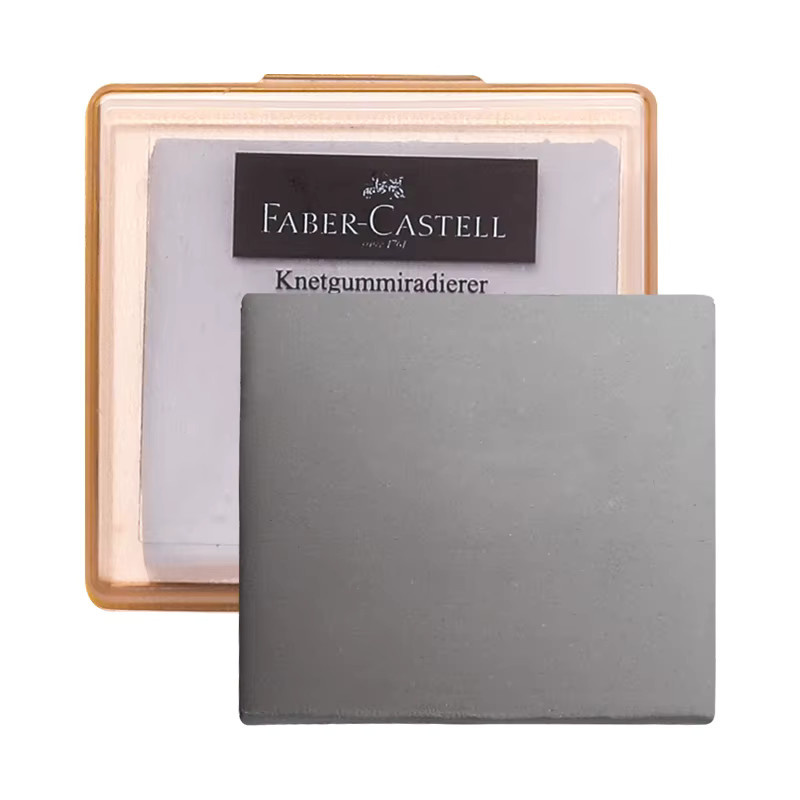 Faber-Castell Drawing Art Knetradiergummi zum Korrigieren und Aufhellen von Holzkohle, Bleistift und Pastell in Grau - Bild 2