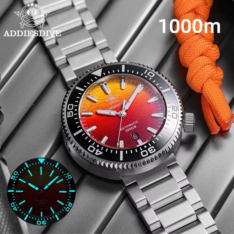 ADDIESDIVE Armbanduhr Automatik, Edelstahl, Saphirglas, Blau, Herren - Bild 2