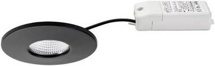 Brumberg LED-Einbauleuchte Schwarz rund dimmbar IP44 - Bild 1