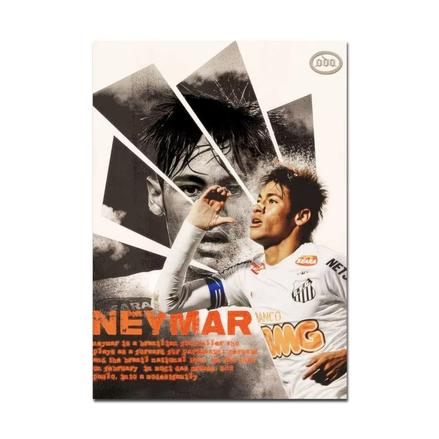 Selbstklebendes Anime-Poster mit Neymar Fußball-Illustration in Multicolour zur Kawaii Raumdekoration - Bild 7