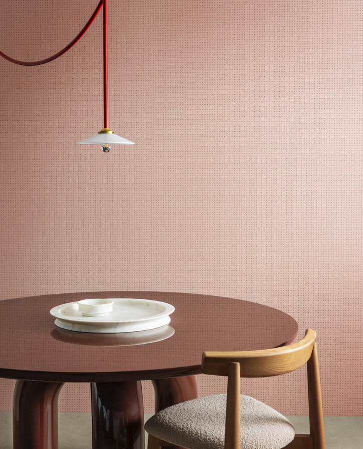 Arte International Wallpaper Dots 31026 Abstract Bauhaus Design in Bright Pink Matt Non-Woven - Bild 1