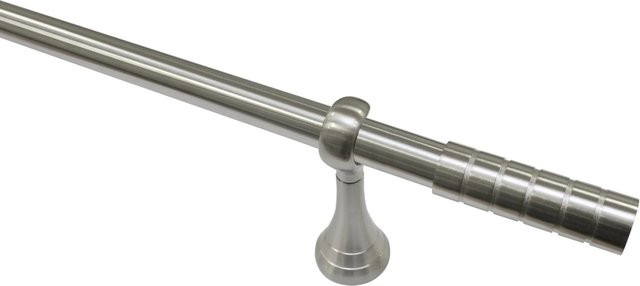 Gardinia Gardinenstangen-Set Belamy in Edelstahloptik, Farbe: Silber, Durchmesser: 25 mm, Länge: 240 cm - Bild 1