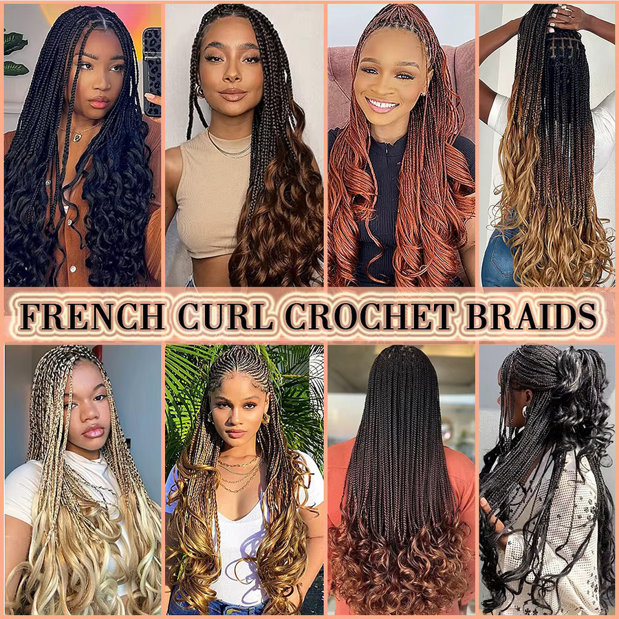 Bewill Blonde Goddess Box Braids Häkelhaar, Ombre P27 613, Synthetisch - Bild 5