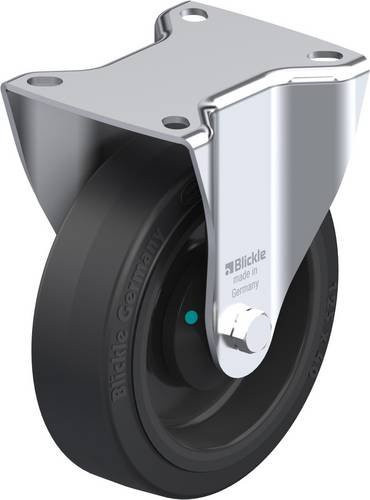 Blickle Bockrolle B-POEV 125KAD aus Stahl und Kunststoff, Farbe Schwarz/Grau, Rad-Durchmesser: 125 mm, Tragfähigkeit: 250 kg - Bild 1