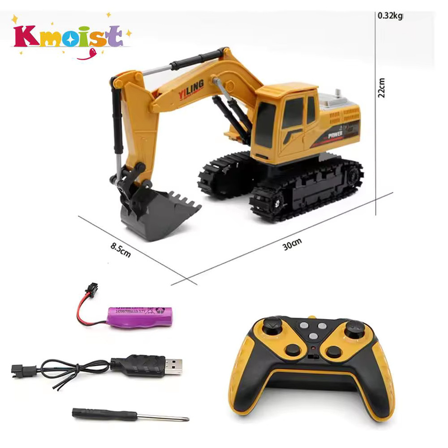 Kmoist Bagger, Fernbedienung, Metall, mit Licht und Sound, Gelb - Bild 2