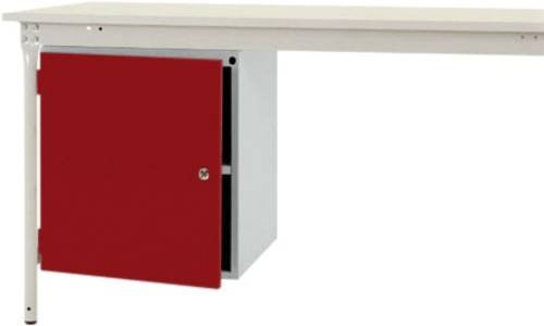 Manuflex ZB4953.3003 Gehäuse-Unterbau stationär in Rot mit 1 Tür und Einlegeboden für Tischtiefe 800 mm, Nutzhöhe: 500 mm - Bild 1
