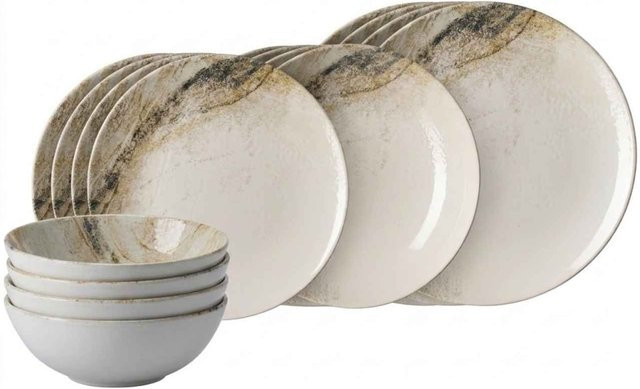 Ritzenhoff & Breker Arezzo Dinner-Set aus Keramik, 16-teilig, Weiß - Bild 1