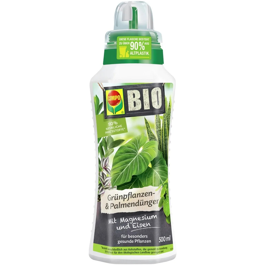 Compo BIO Grünpflanzen- und Palmendünger für Grünpflanzen und Palmen, 500 ml - Bild 2