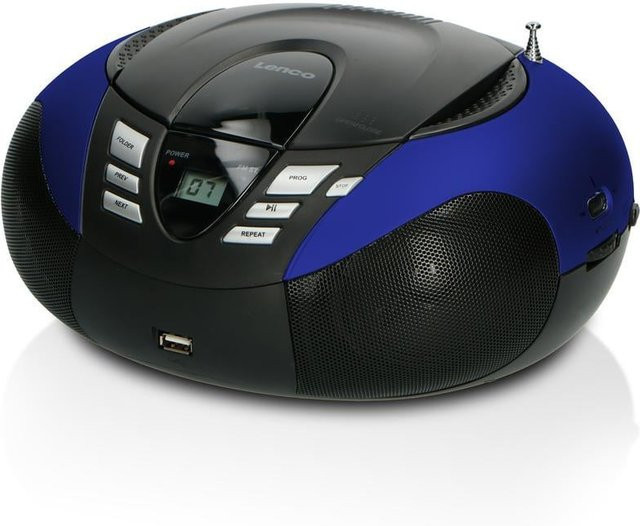 Lenco Radiorekorder SCD-37 mit CD-Spieler in Blau - Bild 1