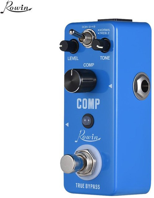 Rowin COMP Kompressor Gitarreneffektpedal aus Aluminiumlegierung in Blau mit True Bypass - Bild 1