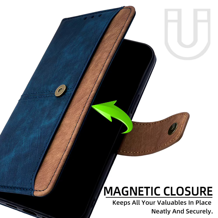 AIMONCASE RFID Blocking Business Flip Lederhülle für Honor X9A X9B X9C X8A X8B X7A X7B X7C in Grün und Blau - Bild 5