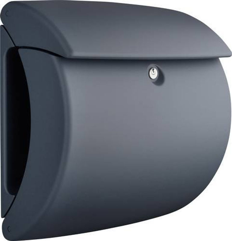 Briefkasten Burg Wächter Pearl 886 in Granit-Grau matt mit Schlüsselschloss - Bild 2