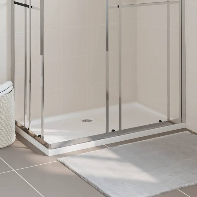 vidaXL Rechteckige Duschwanne aus Kunststoff in Weiß, B: 120 cm, T: 70 cm, H: 70 cm - Bild 1