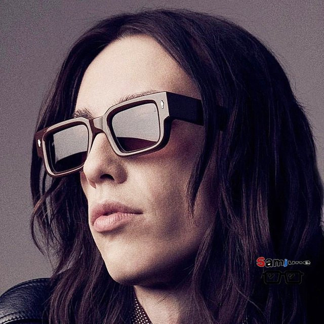 Samjune Retro-Sonnenbrille, quadratisch, Vollrand, Unisex, Kunststoff - Bild 1