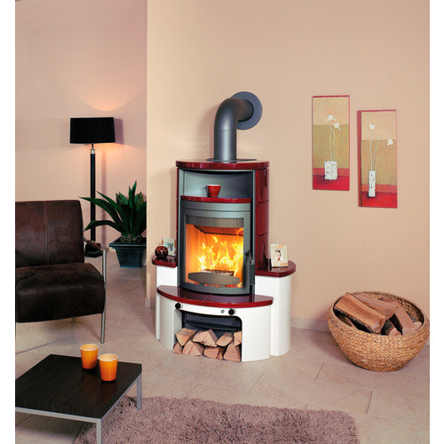 Hark Avenso GT ECOplus Kaminofen in Bordeauxrot mit 8 kW Leistung und Automatik - Bild 4