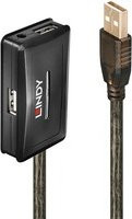 Lindy USB 2.0 Aktivverlängerungshub Pro in Schwarz mit 10 m Kabellänge - Bild 1