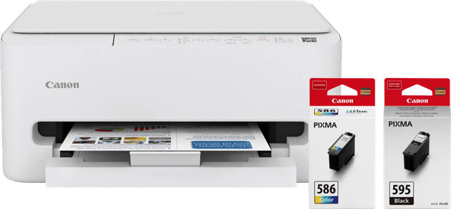 Canon PIXMA TS4150i Inkjet-Multifunktionsdrucker in Weiß mit Wi-Fi, Drucken, Scannen und Kopieren sowie einem Satz Reservepatronen - Bild 1