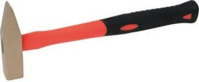 KS Tools BRONZEplus Schlosserhammer aus Aluminium-Bronze mit Fiberglasstiel, 300 g - Bild 1