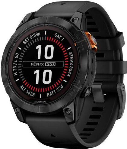 Garmin Smartwatch, Fenix 7 Pro Solar, Titan, 47 mm, Schwarz, Grau - Bild 2