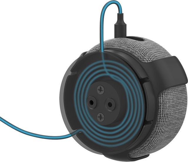 Wandhalterung für Amazon Echo Dot der 3. Generation und Soundbar in Schwarz - Bild 1