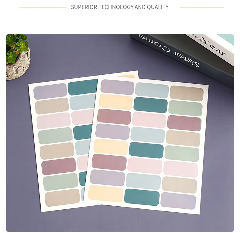 Selbstklebende Gewürz-Etiketten im Morandi Color Index Design zur Kategorisierung von Küchenbehältern und Gewürzdosen, Mehrfarbig - Bild 3
